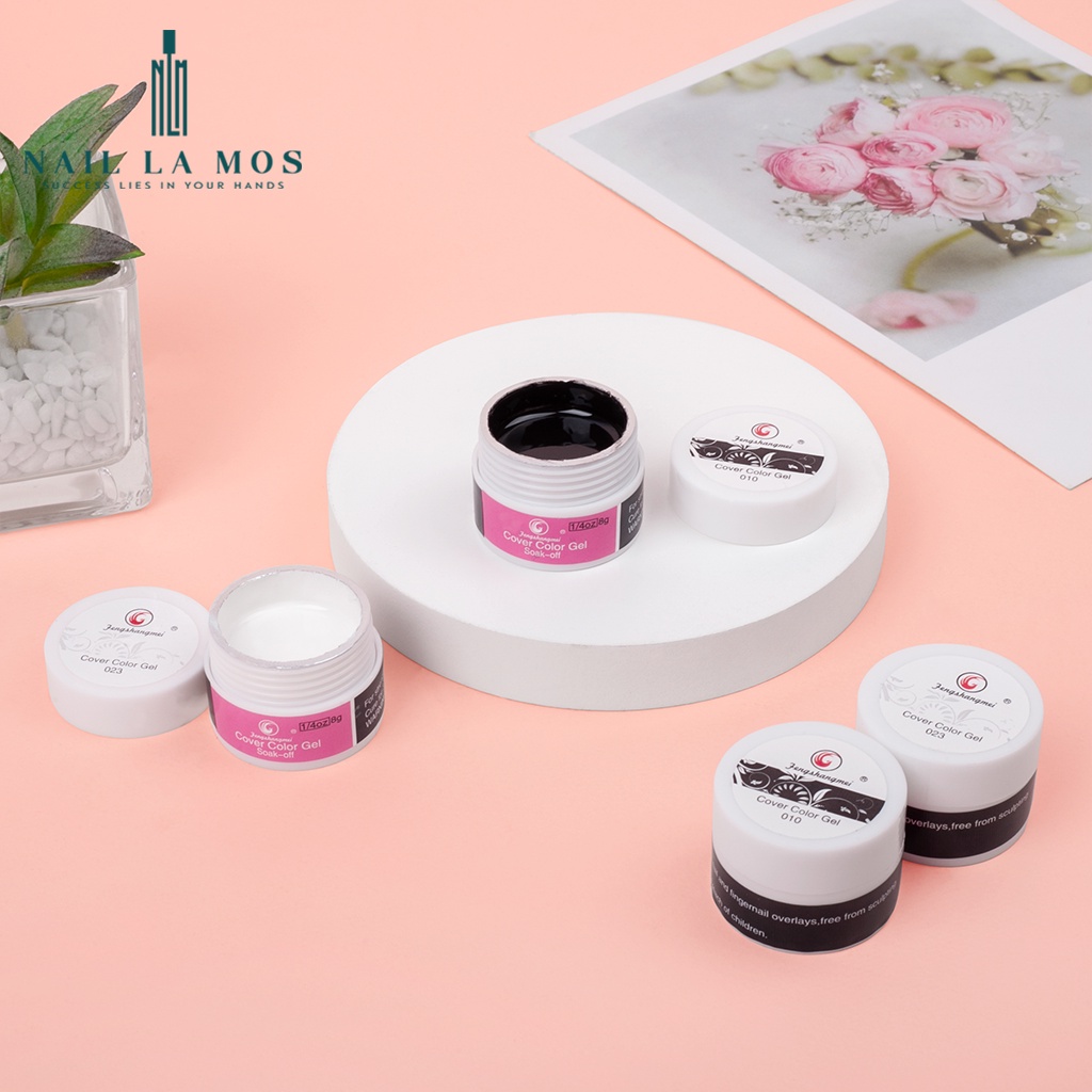 Gel vẽ đen, trắng Fengshangmei chính hãng - gel vẽ nổi chất đậm đặc chuyên dụng cho dân làm móng
