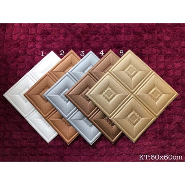 xốp dán trần giả da
