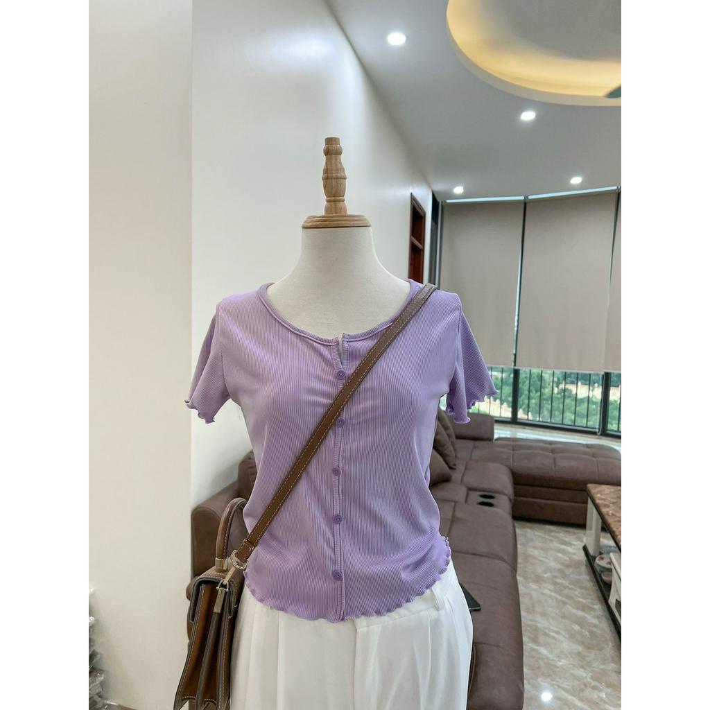Áo thun nữ tay ngắn vải thun tăm cổ tròn nhiều màu thoáng mát THUNLY Xinhshop.365