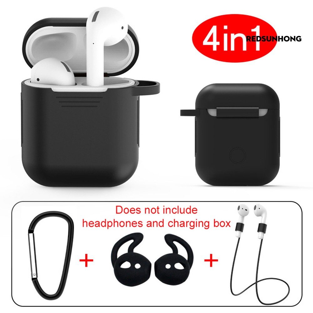 Set 4 món vỏ đựng bảo vệ tai nghe bluetooth chống thất lạc thiết kế tiện dụng