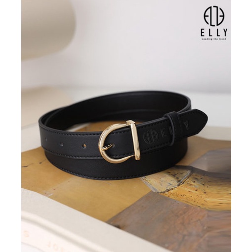 Dây lưng ELLY nữ da thật Nâu Đen – ED50