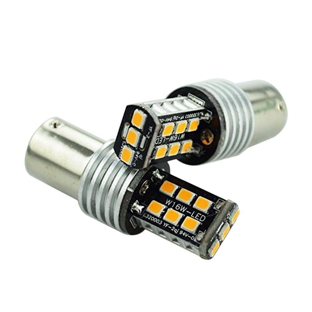 Set 2 Bóng Đèn Tín Hiệu Xi Nhan 15-smd ba15s p21 / 5w Cho Xe Ô Tô