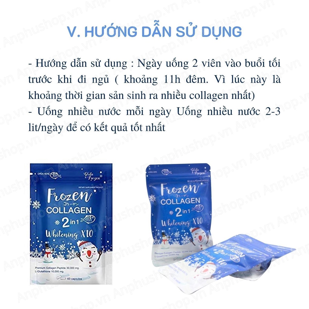 Viên uống trắng da Frozen Collagen Thái Lan - Sản phẩm chính hãng