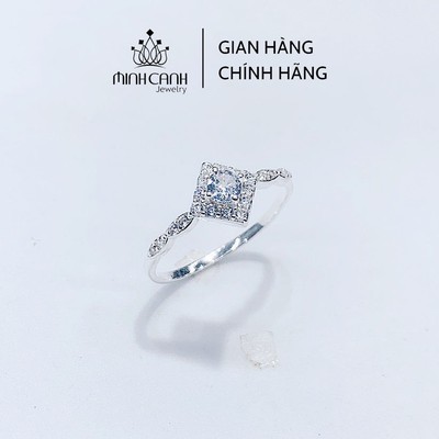 Nhẫn Bạc Nữ Hình Thoi Đính Đá - Minh Canh Jewelry