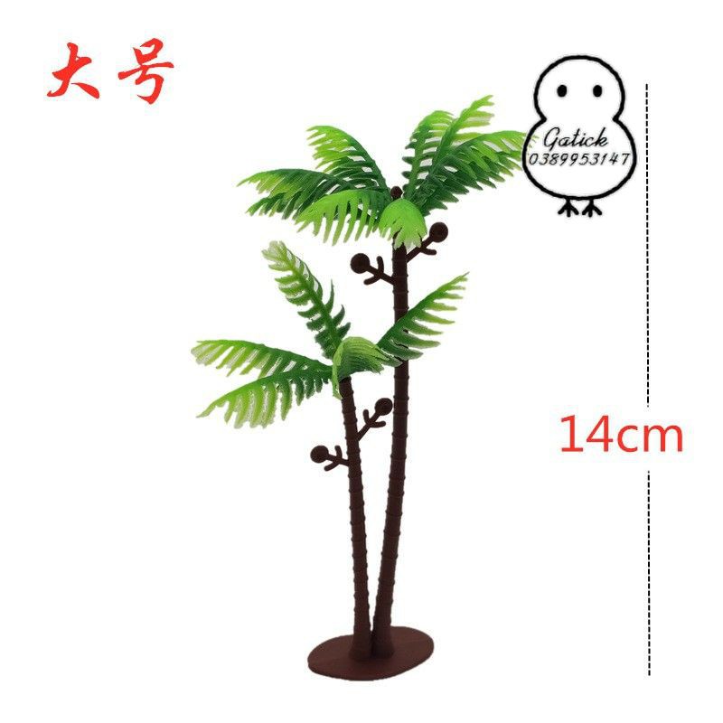 Cây dừa nhựa trang trí bánh kiem, bánh sinh nhật