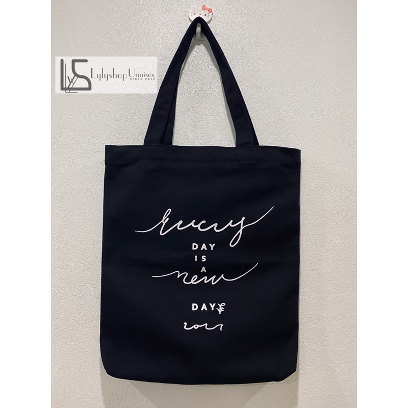 Túi tote Lylyshop, túi vải canvas ulzzang unisex, vải bố đã qua xử lý làm mịn bề mặt