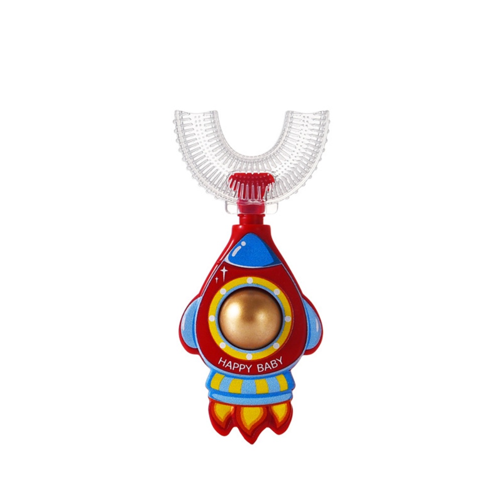 Bàn Chải Đánh Răng Silicone Hình Chữ U/Phi Hành Gia Cho Bé Từ 2-12 Tuổi