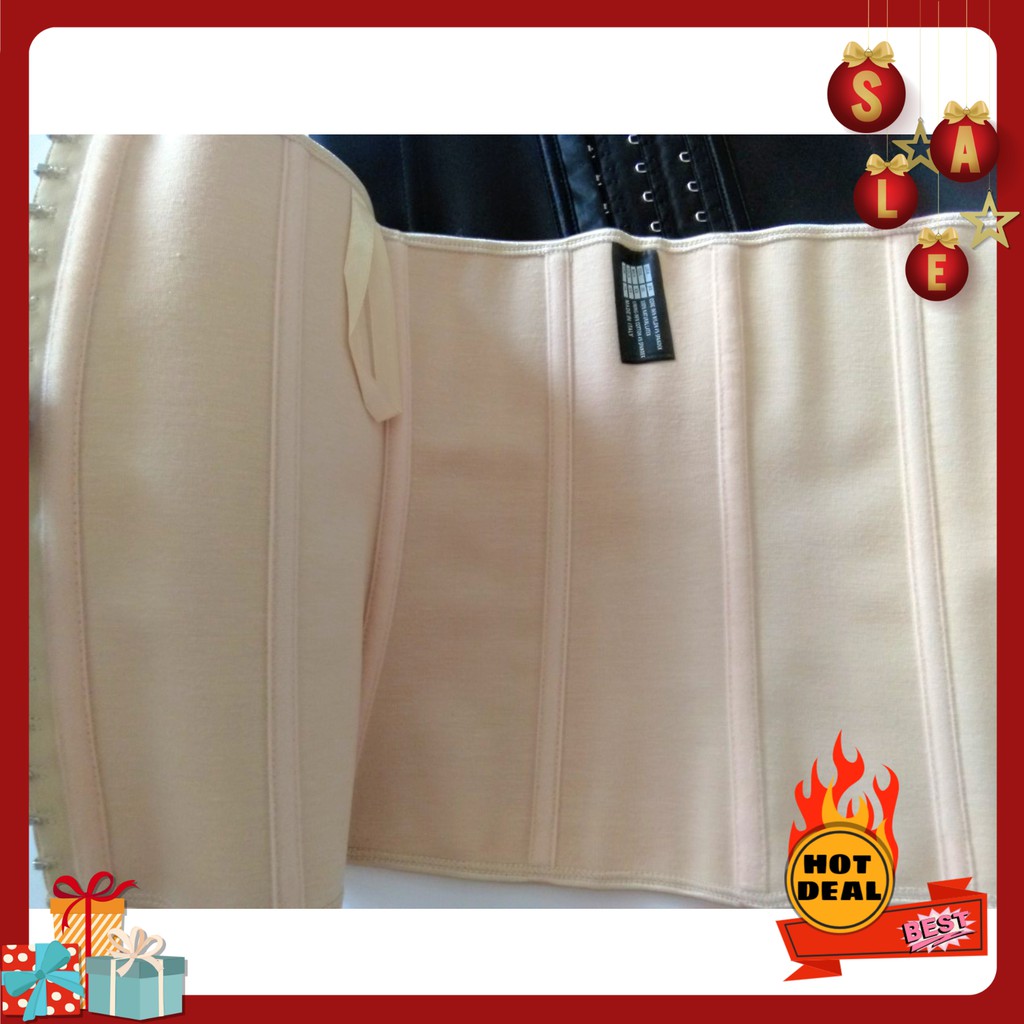 Combo gen nịt bụng latex 9 xương kèm thanh nối tăng size đeo mềm mại, thoải mái, giảm eo hiệu quả, chống gập (<=1m68) | BigBuy360 - bigbuy360.vn