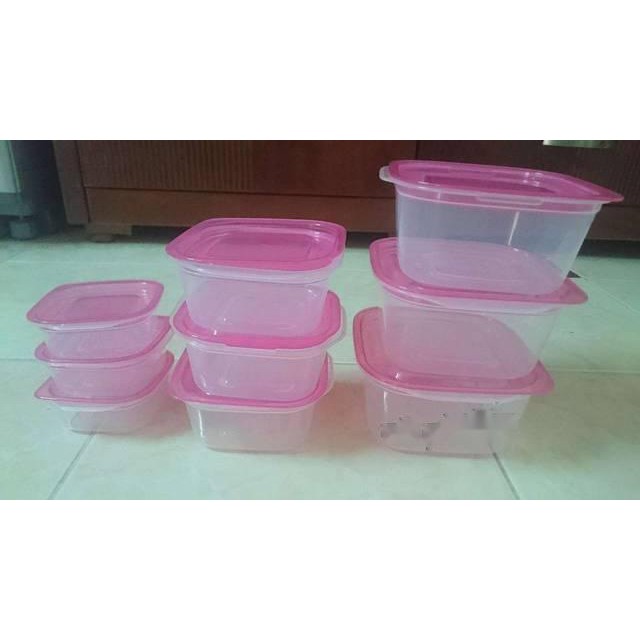 Hộp nhựa đựng thực phẩm cao cấp của Nhật Bản - RAKUCHIN PACK - để được lò vi sóng (bộ 09 sản phẩm). | BigBuy360 - bigbuy360.vn