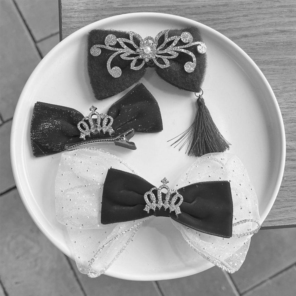 Kẹp Tóc Nơ Ruy Băng Nhung Đỏ Mừng Năm Mới