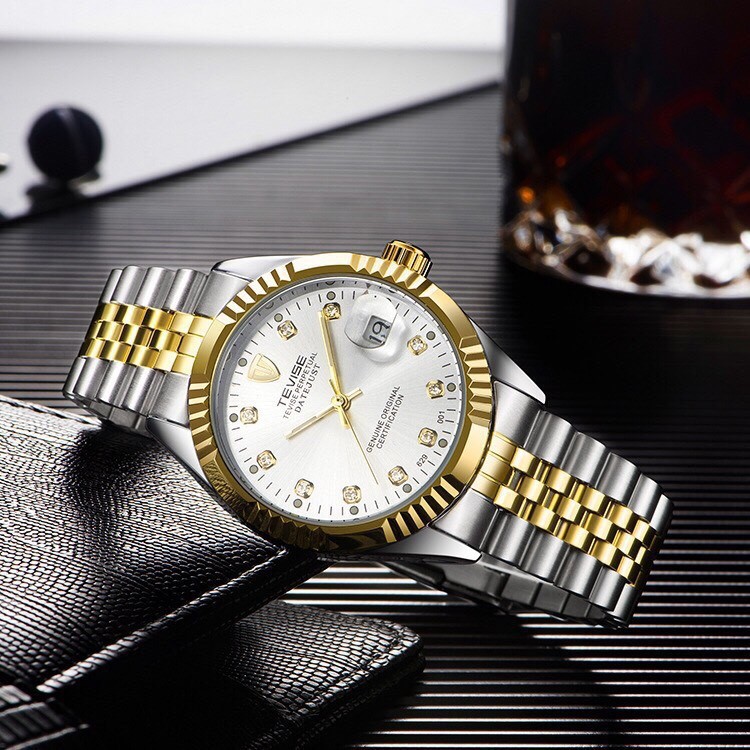 [Gía Sỉ] Đồng hồ nam cơ lộ  máy  hiệu tevise chạy 1 lịch ngày (tặng kèm hộp và phụ kiện thâu dây) | BigBuy360 - bigbuy360.vn