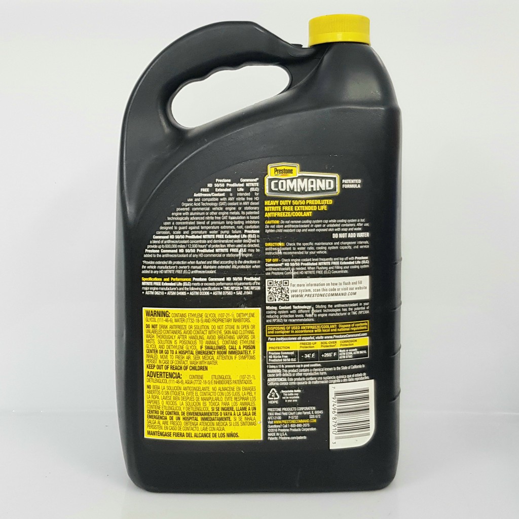 Nước làm mát xanh Prestone Command Coolant 50/50 3.78L