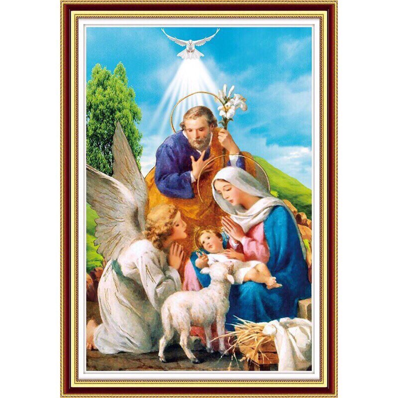 Tranh đính đá Gia đình Thánh Gia VS099 kt 50x76cm