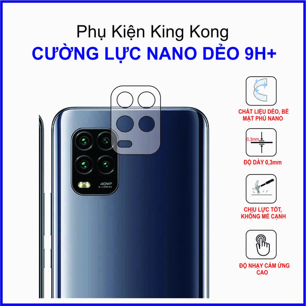 Cường lực camera Xiaomi Mi  10 LITE Cường lực nano dẻo 9H+