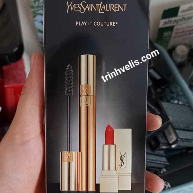 Set Quà Tặng YSL Play It Couture Mascara & Lipstick 01 Rouge Pur Couture