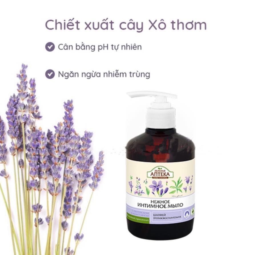 [SALE] [CAM KẾT 100% CHÍNH HÃNG] Dung Dịch Vệ Sinh Phụ Nữ Kháng Khuẩn Zelenaya Apteka Ukraine 370ml