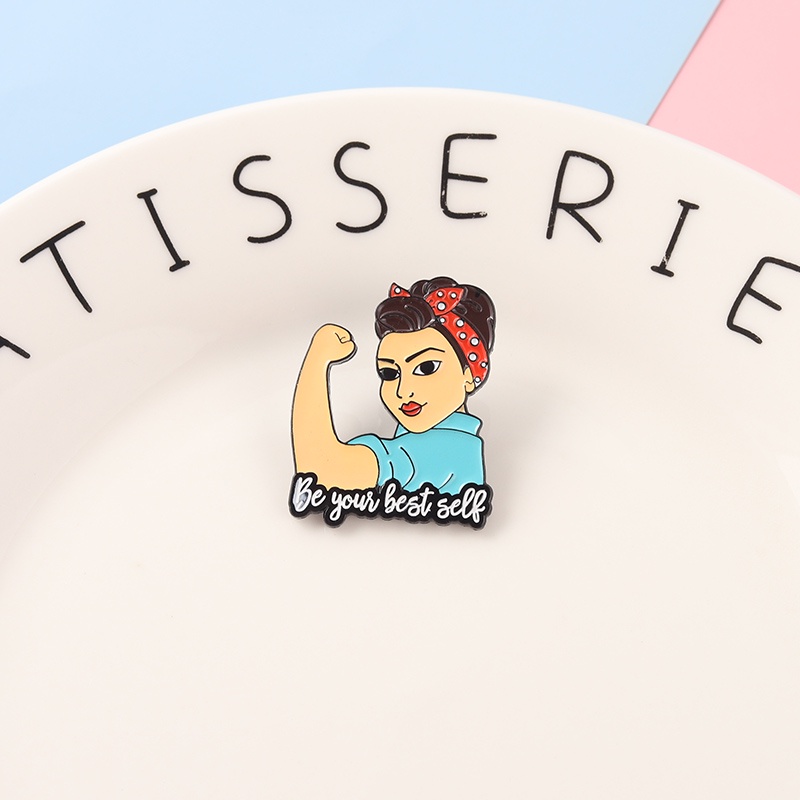 Phụ kiện ghim cài áo hình phụ nữ thích hợp trang trí cho balo/ quần áo