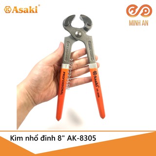 Kìm nhổ đinh 8" [HÀNG CHÍNH HÃNG] ASAKI AK-8305 Kìm càng cua đầu lớn