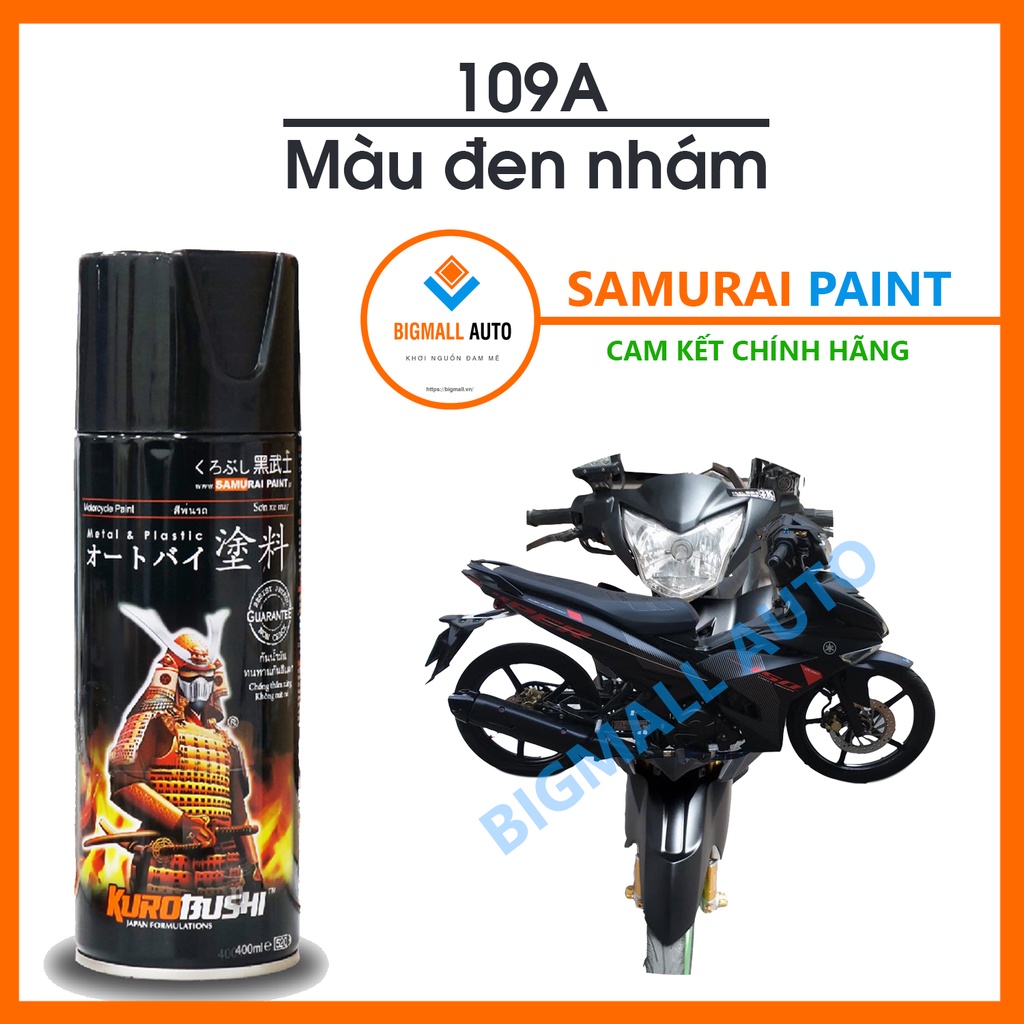 COMBO SƠN SAMURAI ĐEN NHÁM 109A GỒM 3 CHAI CHUẨN QUY TRÌNH ĐỘ BỀN CAO UCH210-109A-128A