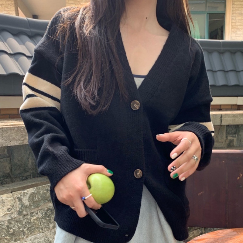 Áo khoác cardigan dệt kim tay dài dáng rộng thời trang mùa thu xinh xắn 179587 | BigBuy360 - bigbuy360.vn