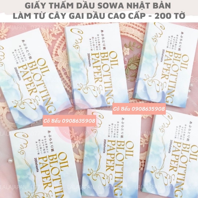 Giấy thấm dầu cao cấp Sowa Nhật Bản 200 tờ | BigBuy360 - bigbuy360.vn