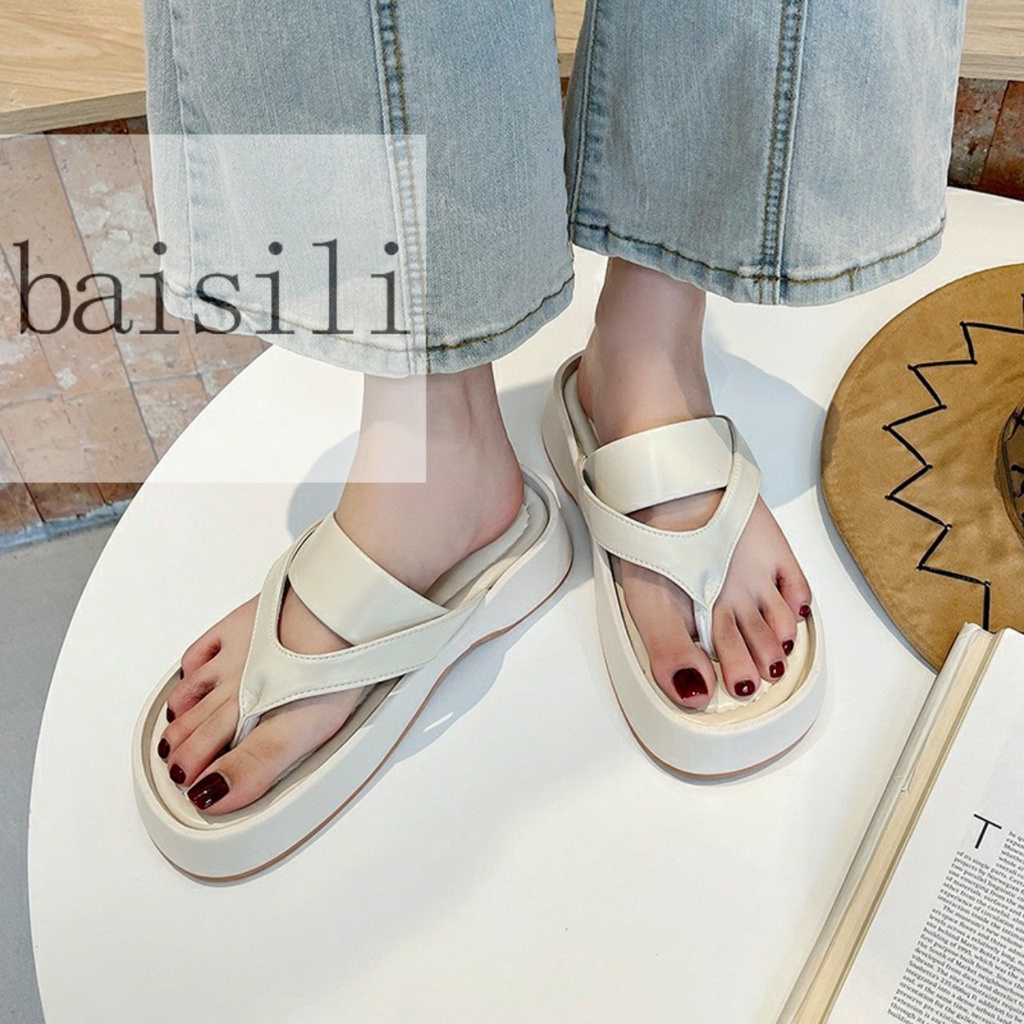 DÉP NỮ BAISILI - DÉP XUỒNG THỜI TRANG PHONG CÁCH HIỆN ĐẠI QUAI KẸP NGANG ĐẾ BẰNG BD220919