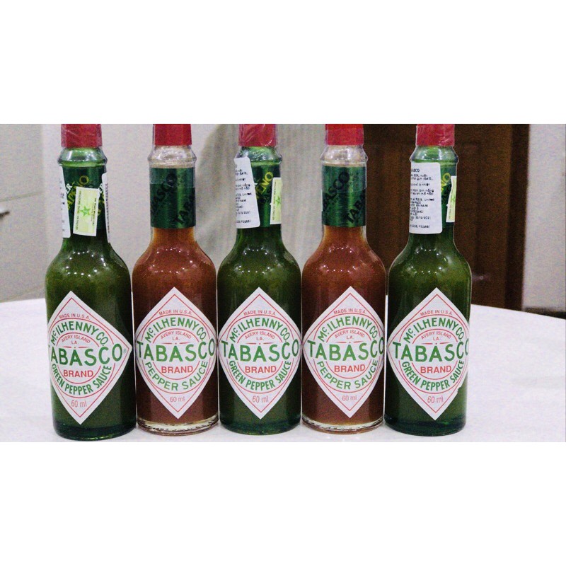 SỐT TIÊU XANH/ ĐỎ TABASCO 60ml - green pepper mild/ pepper sauce