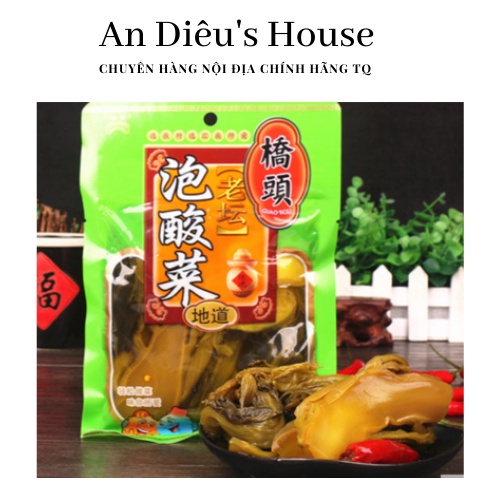 Dưa muối chua cay Tứ Xuyên gia vị nấu cá dưa chua gói 208g