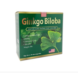 Hoạt huyết dưỡng não GINKGO BILOBA 240mg xanh đậm giúp bổ sung dưỡng chất