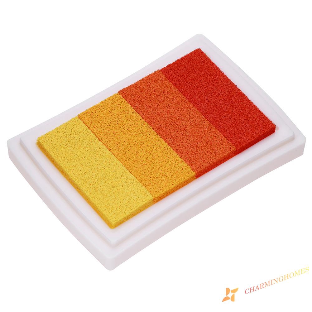 4 Colors Gradient Inkpad DIY Stamp Colored Ink Pad Kids Printing Stationery