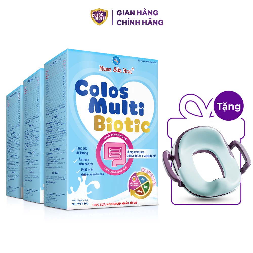 Combo 3 hộp sữa bột cho bé Colosmulti 350g - 450g [Quà Tặng bệ ngồi vệ sinh]