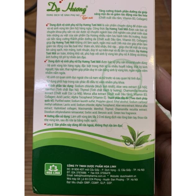 Dung Dịch Vệ Sinh Phụ Nữ Dạ Hương 100ml