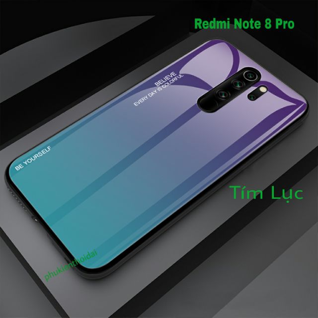 Ốp lưng Redmi Note 8 Pro FREESHIP Từ 50k Kính đa sắc thời trang cao cấp