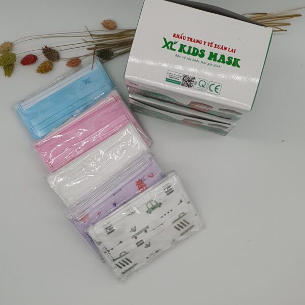 1 HỘP 50 CHIẾC KHẨU TRANG TRẺ EM 3 LỚP KHÁNG KHUẨN CHUẨN XUÂN LAI XL MASK | BigBuy360 - bigbuy360.vn
