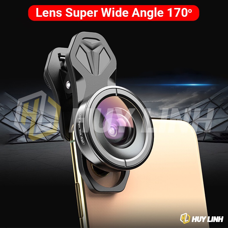Bộ ống kính, lens chụp ảnh apexel dành cho mọi loại điện thoại,len góc siêu rộng 170 độ,chất lượng ảnh 4K