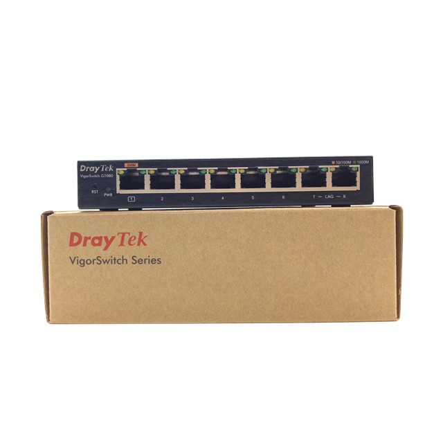 Bộ chia mạng DrayTek VigorSwitch G1080 - 8 cổng Gigabit hỗ trợ chia VLAN