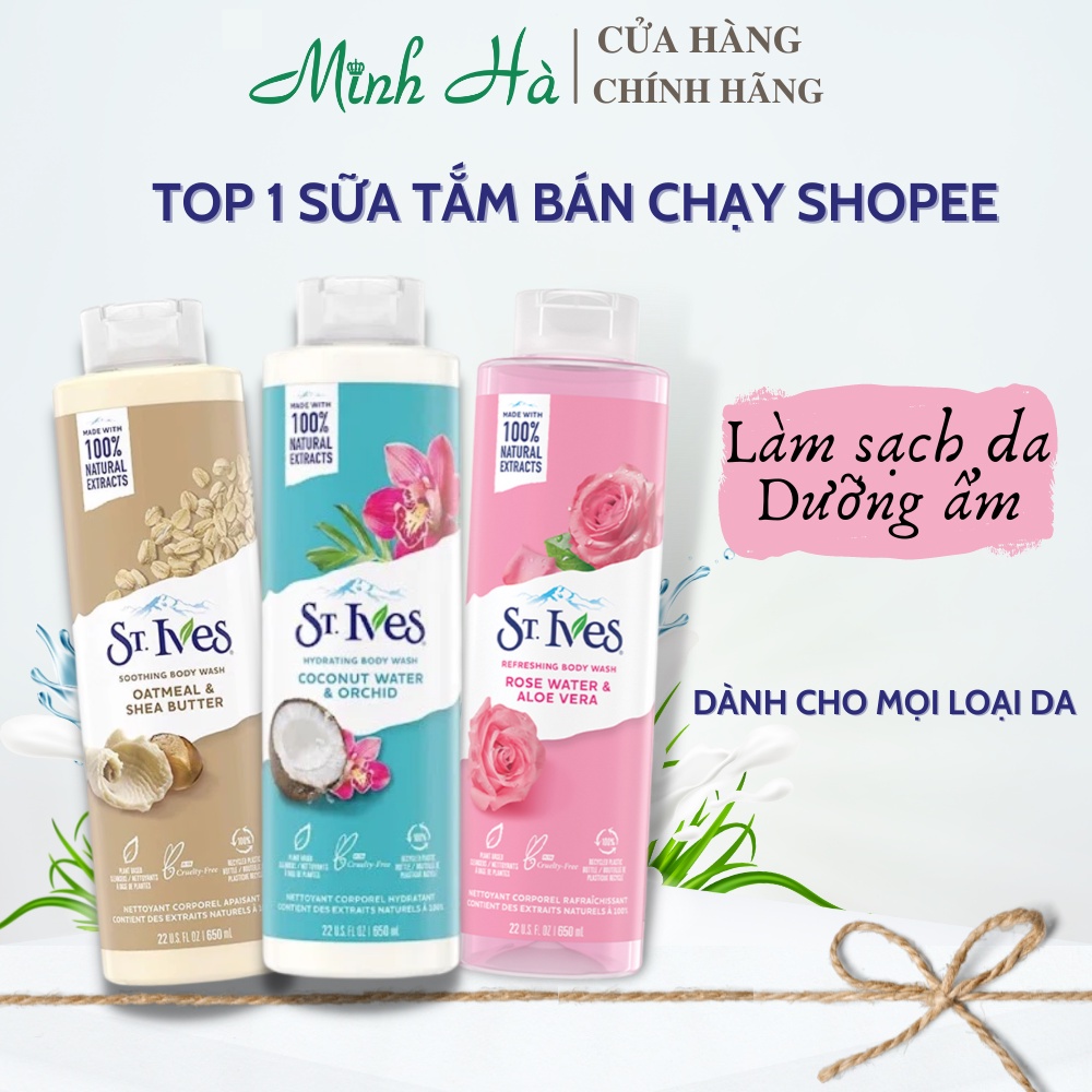 Sữa tắm St.Ives dưỡng da body wash 473ml 650ml 945ml