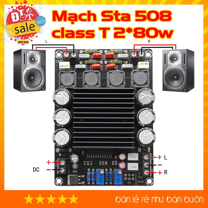 Mạch STA508 class T 2*80w  với tụ xịn ELNa, Evo, Rifa, Philips - Phân loại sản phẩm cao cấp