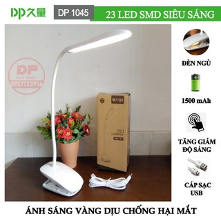 Đèn để bàn, đèn kẹp bàn tích điện thông minh 3 trong 1 dp-1045