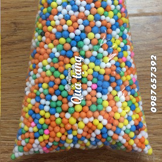 Hạt xốp đẹp, hạt xốp trộn màu, xốp mút mix màu 32g ( 2 túi xốp)