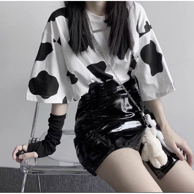 ÁO THUN BÒ SỮA "MILK TEA" TAY LỠ DÁNG RỘNG UNISEX | BigBuy360 - bigbuy360.vn