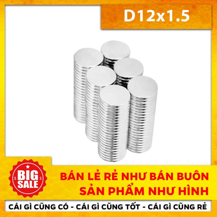 Đồ chơi đạo cụ ảo thuật cận cảnh thần kỳ: Nam châm D12 x 1,5