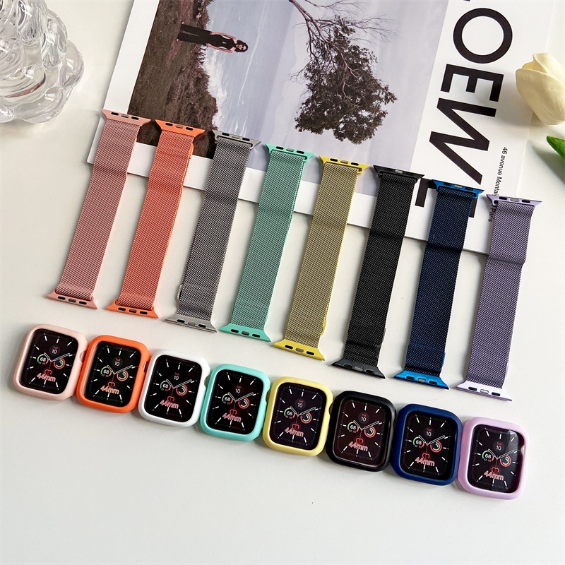 Ốp Bảo Vệ Đồng Hồ Thông Minh Apple Watch Series 7 6 SE 5 4 3 2 1 Kích Thước 45mm 41mm 44mm 40mm 42mm 38mm