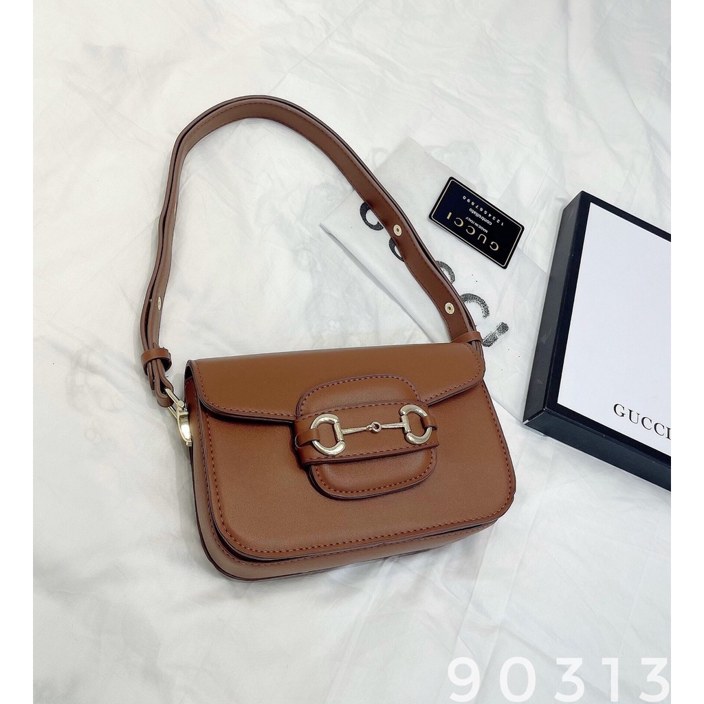 Túi gucci hà hồ màu nâu trơn hàng quảng châu