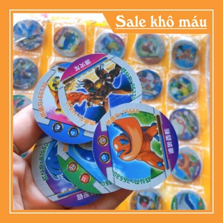 Thẻ bài tròn hình pôkemon (30 bộ)