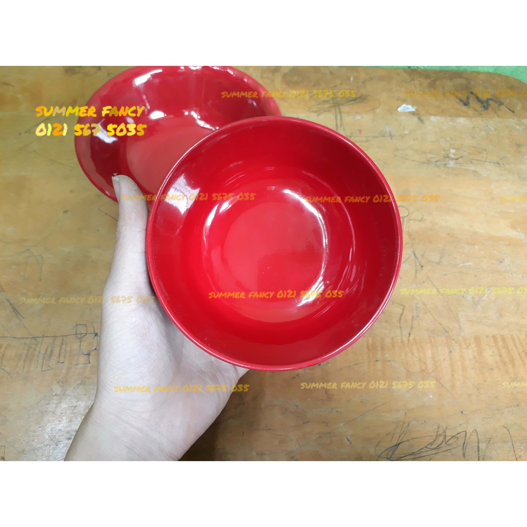 Chén 11.2 x 5.4 cm nhựa ăn cơm đen đỏ, nâu RẺ sang trọng / bát cơm - plastic small bowl NT-CTR