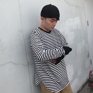 Áo Longtee tay dài sọc - unisex ( hình thật )