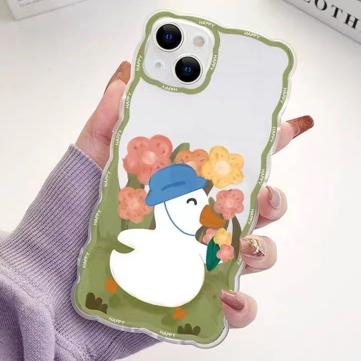 Ốp Điện Thoại TPU Mềm Hình Vịt Dễ Thương Cho Iphone 13 12 Mini 11 Pro X XR XS Max SE 2020 6 6S 7 8 Plus