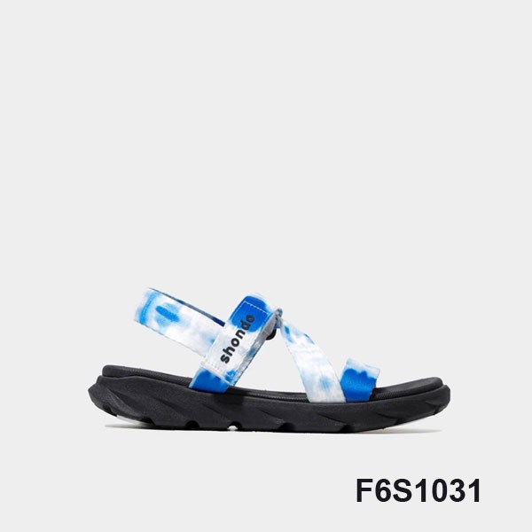 Sandal Shondo F6 sport đế đen loang khói xanh dương F6S1031