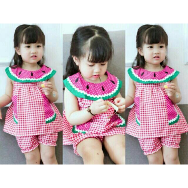 Bộ dưa hấu bé gái kute